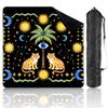 31.5" x 31.5" Mahjong Mat for Table with Carrying Bag Tropical Palm Tree Tigers Eye Sun Moon Stars Celestial Non-Slip Noise-Reducing Game Mat Mahjong Accessories for Poker Dominoes Mother's Day view 1