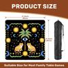 31.5" x 31.5" Mahjong Mat for Table with Carrying Bag Tropical Palm Tree Tigers Eye Sun Moon Stars Celestial Non-Slip Noise-Reducing Game Mat Mahjong Accessories for Poker Dominoes Mother's Day view 2