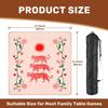31.5" x 31.5" Mahjong Mat for Table with Carrying Bag Red Tigers Sun Pink Floral Non-Slip Noise-Reducing Game Mat Mahjong Accessories for Poker Dominoes Mother's Day view 2