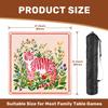 31.5" x 31.5" Mahjong Mat for Table with Carrying Bag Pink Tiger Surrounded by Vibrant Wildflowers Greenery Non-Slip Noise-Reducing Game Mat Mahjong Accessories for Poker Dominoes Mother's Day view 2