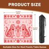 31.5" x 31.5" Mahjong Mat for Table with Carrying Bag Tigers Hearts Folk Art Symmetrical Vase Flowers Sun Non-Slip Noise-Reducing Game Mat Mahjong Accessories for Poker Dominoes Mother's Day view 2