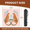 31.5" x 31.5" Mahjong Mat for Table with Carrying Bag Symmetrical Cheetah Striped Forming Heart Floral Non-Slip Noise-Reducing Game Mat Mahjong Accessories for Poker Dominoes Mother's Day view 2