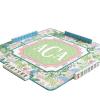 Personalized Palm Beach Chic Mahjong Mat, Custom Monogram Neoprene Game Surface, Portable Travel Playing Mat with Non-Slip Rubber Backing view 1