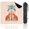 31.5" x 31.5" Mahjong Mat for Table with Carrying Bag Symmetrical Cheetah Palm Tree Star Accents Style Non-Slip Noise-Reducing Game Mat Mahjong Accessories for Poker Dominoes Mother's Day view 1