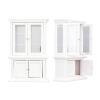 1:12 Scale Miniature Bookshelf, Dollhouse Furniture Cabinet with Double Openable Doors, Birch Wood Mini Shelf for Doll House Decoration, Elegant 1/12 Scale Display Cabinet (White) view 4