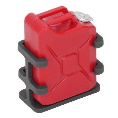 Drfeify Simulation Plastic Mini Fuel Tank, Decorative Oil Can for 1/8 1/10 RC Climbing Car, with Compact Size 42x34x20mm (Red)