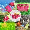 Kids Gardening Tools Kit Includes Sturdy Tote Bag, Watering Can, Gloves, Shovel, Rake, Fork - Children Garden Tool Set -Boy Girls Birthday Gifts (Pink) view 3