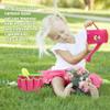 Kids Gardening Tools Kit Includes Sturdy Tote Bag, Watering Can, Gloves, Shovel, Rake, Fork - Children Garden Tool Set -Boy Girls Birthday Gifts (Pink) view 4