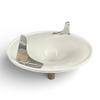 Spiral Wishing Well Coin Funnel, Coin Collector, Coin Donation Funnel, White view 2