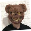 BESTonZON Scary Bloody Bear Mask Set 2pcs Black and Brown for Halloween Cosplay Party Dress-up Accessories view 2