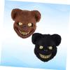 BESTonZON Scary Bloody Bear Mask Set 2pcs Black and Brown for Halloween Cosplay Party Dress-up Accessories view 4