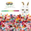 PRETYZOOM Bunny Piata Set with Stick and Eye Mask, Paper Birthday Party Pinata Prop, Easter Festival Celebration Game Supplies, view 1