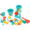 Toddmomy Beach Set, 23pcs Sand Mold with Sand Timer, Portable Outdoor Summer Playthings for Boys at Beach and Travel view 1