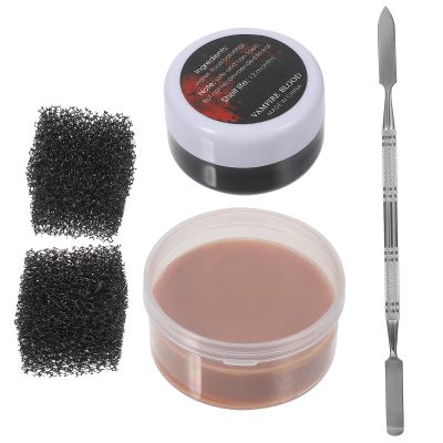 HEMOTON Scar Wax Special Effects Skin Wax Set for Fake Scars Makeup Halloween Party Face and Body Paint with Blood Effect for Costume and Cosplay