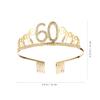 BESTonZON Queen Birthday Crown Headdress Rhinestone Party Crown Headband for Women Retro Chic Hair Decor Suitable for Birthday Celebration and Dress-up Accessories view 2