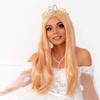 BESTonZON Queen Birthday Crown Headdress Rhinestone Party Crown Headband for Women Retro Chic Hair Decor Suitable for Birthday Celebration and Dress-up Accessories view 4