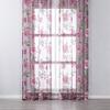 HooHero High Precision Breathable Thin Burnt Out Big Peony Boy Girl Voile Sheer Curtains Rod Pocket Tulle Drape for Childern Kids Room view 1