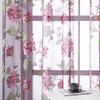 HooHero High Precision Breathable Thin Burnt Out Big Peony Boy Girl Voile Sheer Curtains Rod Pocket Tulle Drape for Childern Kids Room view 2