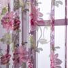 HooHero High Precision Breathable Thin Burnt Out Big Peony Boy Girl Voile Sheer Curtains Rod Pocket Tulle Drape for Childern Kids Room view 4