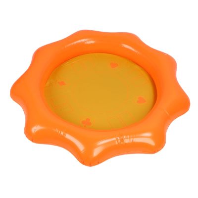 OVAQUIXI Inflatable Cup Table, Sturdy PVC Floating Drink Tray with Sunflower Design for Pool Party, Kids Adults Outdoor Water Activities