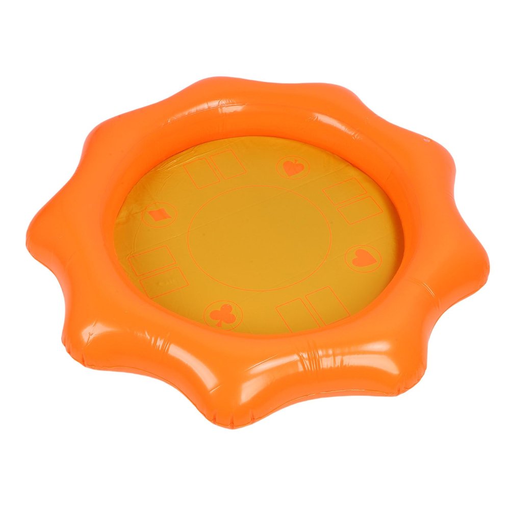 OVAQUIXI Inflatable Cup Table, Sturdy PVC Floating Drink Tray with Sunflower Design for Pool Party, Kids Adults Outdoor Water Activities
