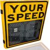 Auto Red/Green Overspeed Alert Your Speed Display Radar Traffic Sign - Integrated Solar Power, LED Traffic Sign for Urban/Rural Speed-Limited Roads(Yellow) view 1