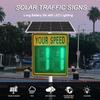 Auto Red/Green Overspeed Alert Your Speed Display Radar Traffic Sign - Integrated Solar Power, LED Traffic Sign for Urban/Rural Speed-Limited Roads(Yellow) view 3