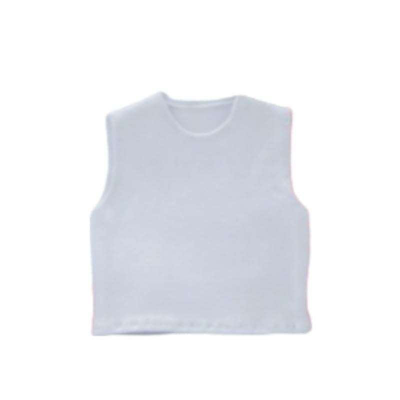 1/10 Male Soldier Clothes Shirt Vest Jeans Model for Muscle Strong NT03 Body (White Vest,1/10)