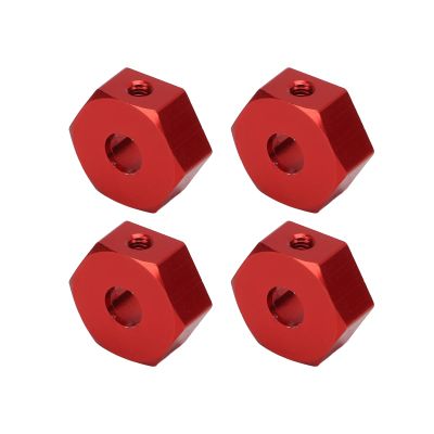 1/10 Scale RC Wheel Hex Hubs Nut, Lightweight Aluminum Alloy Design with Right Angle Wrench and Pins, 4pcs 14mm RC Hubs Set, for RC Hobbyists Off-Road Racing Rock Crawling Backyard