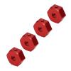 1/10 Scale RC Wheel Hex Hubs Nut, Lightweight Aluminum Alloy Design with Right Angle Wrench and Pins, 4pcs 14mm RC Hubs Set, for RC Hobbyists Off-Road Racing Rock Crawling Backyard view 4
