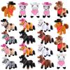 20 Set Mini Horse Stuffed Toys Bulk Include 20 Mini Horses Plush 4.72 Inch with 20 Tiny Cowboy Hats and 20 Bandana DIY Crafts for Adopt a Horse Party Western Cowboy Birthday Party Favor Supplies view 1