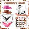 20 Set Mini Horse Stuffed Toys Bulk Include 20 Mini Horses Plush 4.72 Inch with 20 Tiny Cowboy Hats and 20 Bandana DIY Crafts for Adopt a Horse Party Western Cowboy Birthday Party Favor Supplies view 2