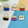 Jehoshaphat 12PC Miniature Handbag Models with Decorative Trays 1:12 Scale, Mixed Colors, Metal & Plastic with Metal Chain view 2