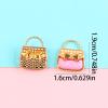 Jehoshaphat 12PC Miniature Handbag Models with Decorative Trays 1:12 Scale, Mixed Colors, Metal & Plastic with Metal Chain view 3