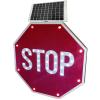 24" Solar Power Stop Flashing Traffic Signs,Stop Sign-Octagon Rust-proof Metal Frame,Easy Install, Reflective, Heavy Duty, Windproof (Red, 60cm/24") view 1