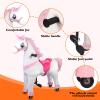 Kang&Chang Plush Pink Unicorn Ride On Pony Toy view 3