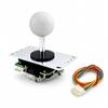 SANWA JLX2-TP-8YT 2nd Gen Arcade Joystick w/White Ball Top & 5-Pin Harness Ultimate JLF Upgrade & Successor | POM Base, X-Shaped Washer, GT-8X Gate | 4 & 8 Way Fighting Game Lever view 1