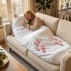 Fluffy Cat Sleeping Bag for Adults, Cat Sleeping Bag for Human,Cat Envelope Sleep Bag for Camping, Sleepovers & Home Lounging, Washable Warm (B) view 1