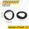 MECCANIXITY M1 Hardened Steel Spur Gear, 46T 35.3mm Shaft Hardened Steel Upgrades Main Spur Gear for Brushless Brush Motor Model Car (Black) view 2