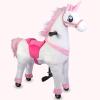 Kang&Chang Plush Pink Unicorn Ride On Pony Toy view 1