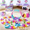 Unicorn Toys Car Race Tracks for Kids, 360 Flexible DIY Magic Racing Monster Tracks Toy with 3 Vehicle, Toddler Toys Birthday Gifts for 3 4 5 6 7 Year Old Girl view 4