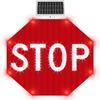 24" Solar Power Stop Flashing Traffic Signs Pedestrian Walk Sign For Lighted Illumanated Led Light Traffic Road Signs view 2