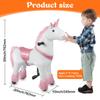 Kang&Chang Plush Shiny Pink Unicorn Ride On Pony Toy view 2
