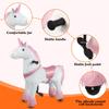 Kang&Chang Plush Shiny Pink Unicorn Ride On Pony Toy view 3