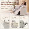 FOXHUNTER Manual Nursery Rocking Chairs Glider Rocking Chair 360Swivel Rocking Recliner with Phone Holder,Footrest,Oversized Rocker Chair for Living Room,Corduroy,White view 4