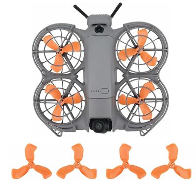 4PCS Propellers for DJI Neo 2, Colorful Wing Propeller Paddles Replacement Spare Prop Low Noise Wings Parts with Screws Kit for Neo 2 Drone Accessories (Orange)
