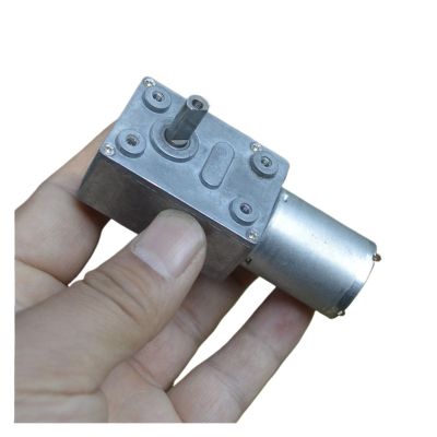 VXAXPOHZA Metal Gear 370 Large Torque Electronic Starter Self-Locking Turbine Worm Noise Reduction Tooth 6mm D-axis DC12v 24rpm 0.1A Geared Electronic Starter