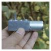 VXAXPOHZA Metal Gear 370 Large Torque Electronic Starter Self-Locking Turbine Worm Noise Reduction Tooth 6mm D-axis DC12v 24rpm 0.1A Geared Electronic Starter view 2