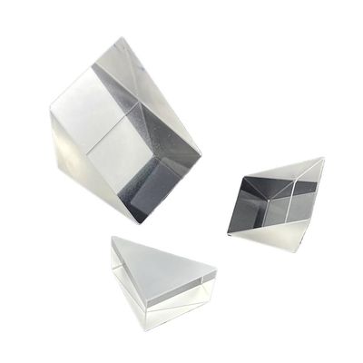 1pc K9 Optical Glass Right Angle Triangle Isosceles Prism 9mm 10mm 15mm 20mm 30mm 90 Degree 180 Degree Turning Prisms Ray Refraction(20x20x20mm)