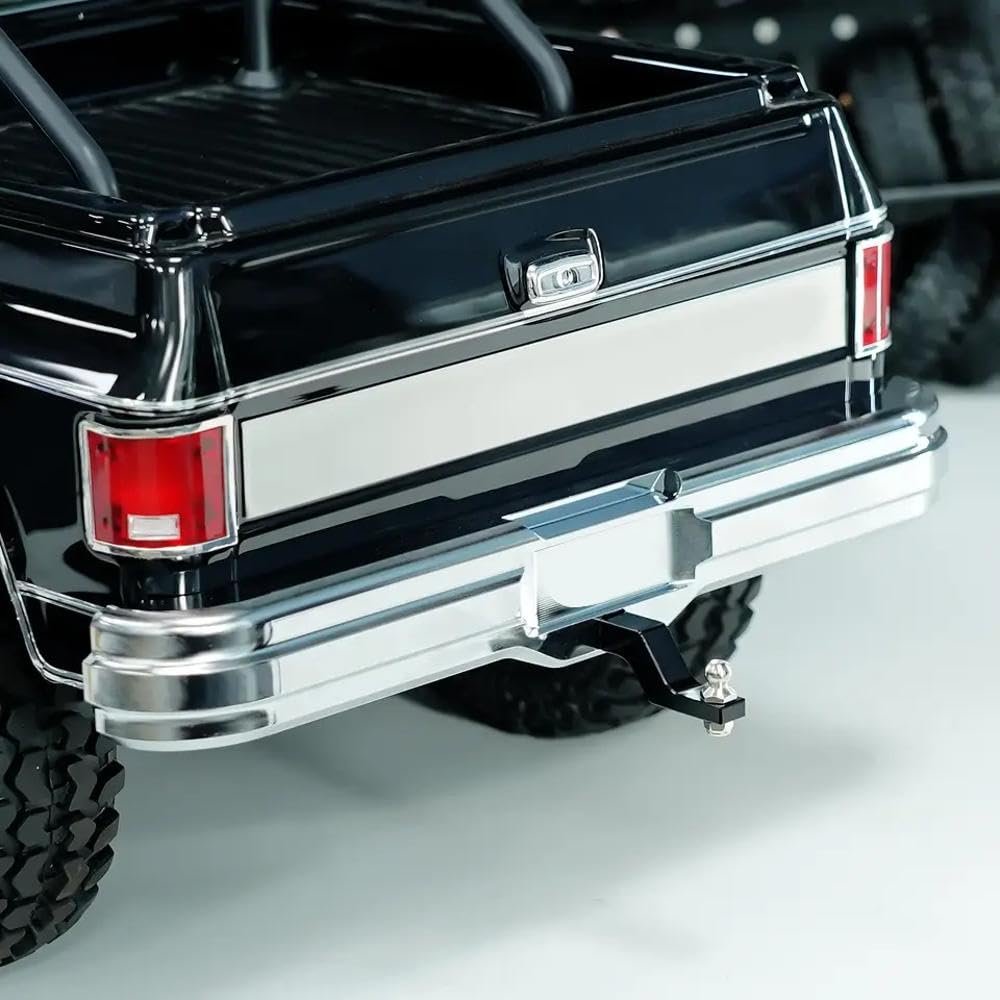 Aluminum Front and Rear Bumper Compatible With 1/10 Scale FMS FCX10 K5 RC Crawler Upgrade Parts (Chrome Plated)(Both)